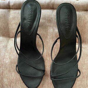 Evenise Strappy Leather Kitten-Heel Sandals